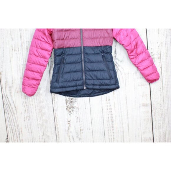 LL Bean 650 Down Fill Colorblock Full Zipper Jacket Pink Blue XXS Pet - Picture 3 of 12